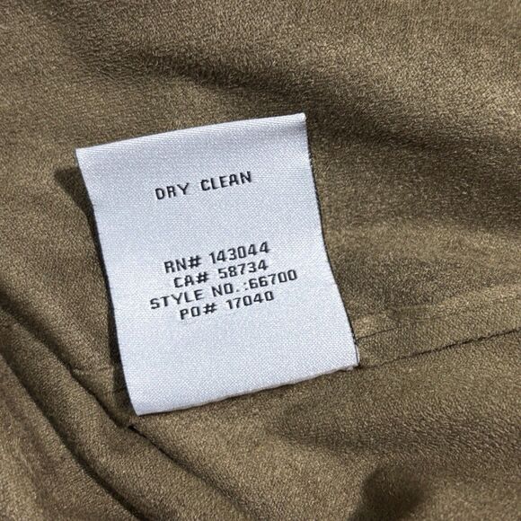 Bagatelle Waterfall Drape Front Jacket Faux Suede Olive Green Womens Size 3X NWT - Picture 12 of 12